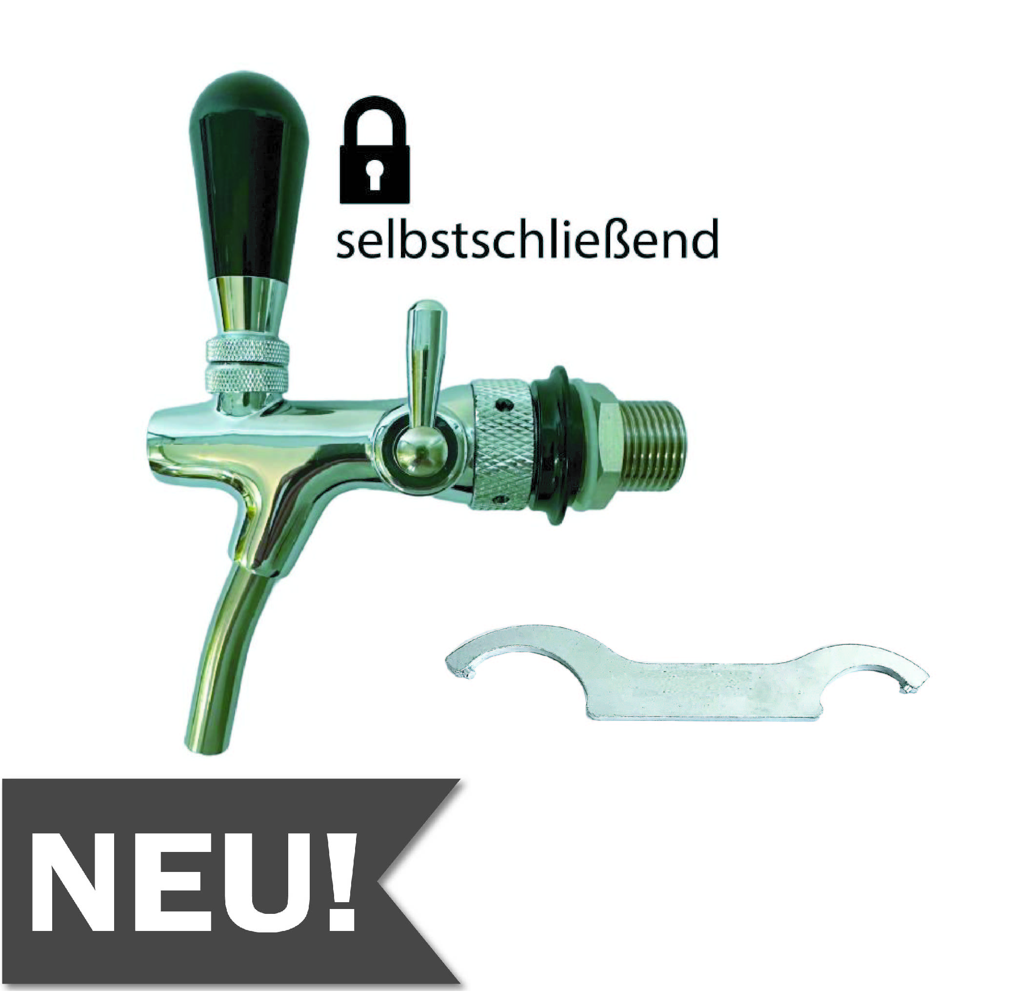 Kompensator-ølhane - forkromet Kompensator-ølhane - forkromet