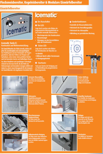 E60 Eiswürfelbereiter mit Vorratsbehälter-E60M-icematic E60 Eiswürfelbereiter mit Vorratsbehälter-E60M--icematic